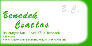 benedek csatlos business card